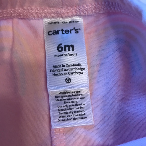 Carters 6m outfit rainbow cap sleeve pink blue new - Picture 4 of 5
